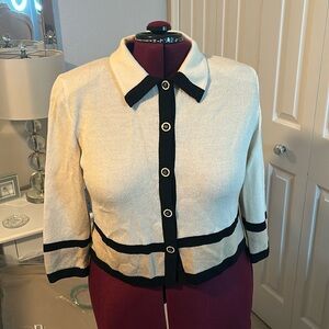 St. John tan and black jacket size 12